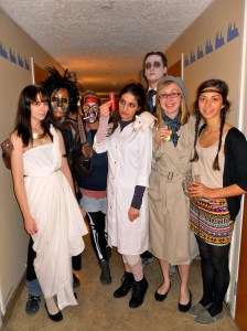Some of my corridor-mates and I at our Halloween party, which we hosted 
