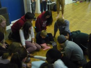 Drawing with children during my KEEN non-profit volunteer experience