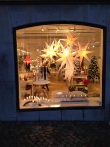 Christmas Decorations in a shop in Uppsala