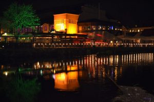  Light Installations in Stora Torget, the City Center for the Uppsala Light Festival