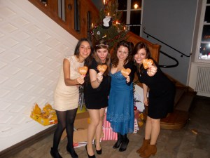 My table buddies and I during the Julgask, a Christmas celebration!