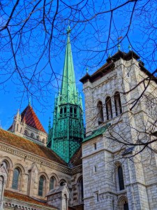 Went to the top of this church in Geneva and got a view of the entire city!  It's truly beautiful