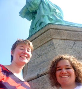 Statue of Liberty with my UR roommate as part of my mini-American tour