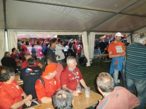 These tents surrounded the games and the viewing area