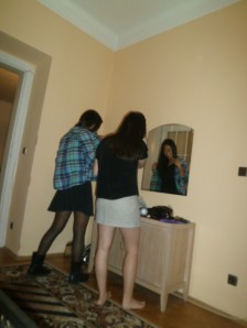 Because the mirror is in my room, naturally it serves as the makeup station. The girls spend a good amount of time in front of this mirror.