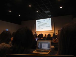 All of my teachers teach from a PowerPoint and students take notes on their computers.