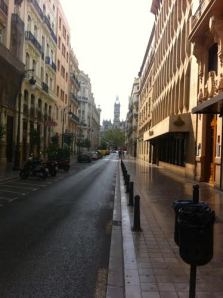 A typical narrow street in Valencia