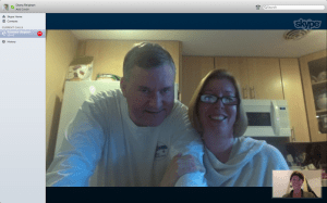 ​My parents and I on Skype call.