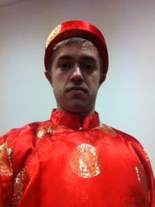 Trying on some traditional Vietnamese garb in Prague. Wait what? I'll elaborate on this in my next post.