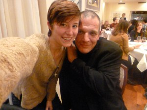 Klaus, my Environmental Ethics professor, and I at the Thanksgiving Dinner