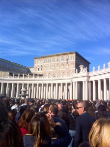 St Peter's square and Pope