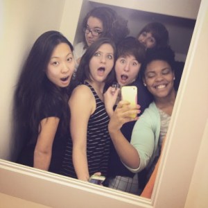 Friends and I celebrating my 21st birthday back in the USA sleepover style.