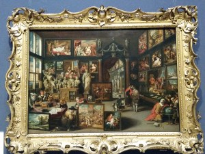 Art cabinet with Anthony van Dyck's 'Mystic Marriage of St. Catherine'. The details in this were amazing.