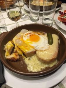 My first real Swiss meal; Cheese, bread, and even more delicious cheese.