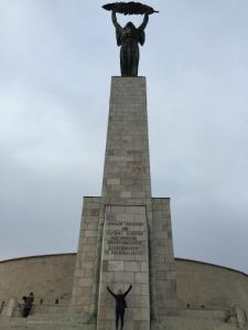 Standing with the Liberty statue