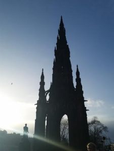Scotts Momument in the heart of Princes Street, dedicated to Sir Walter Scott.