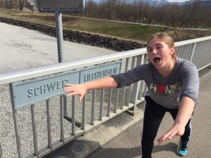 Finally reaching the boarder of Liechtenstein and Switzerland. 