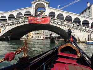 Taking a gondola ride