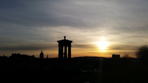 Sunsetting over Calton Hill