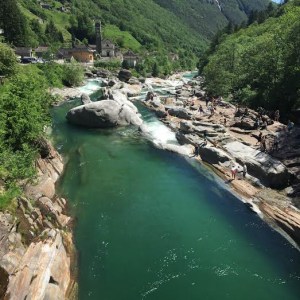 Although it looks amazing, the water itself was so cold because it came directly from the peaks of the Alps. That being said, the water was so fresh and clean, we still went swimming!