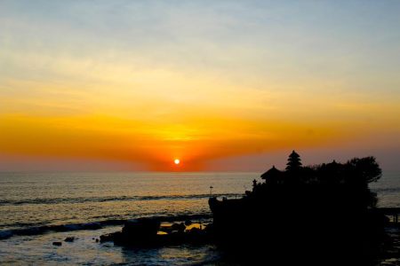 Our final hours in Bali were spent watching the sun set at the renowned Tanah Lot Temple.