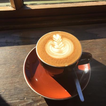 A flat white from the coffee shop where I first tried Australian coffee, Campos in Newtown.