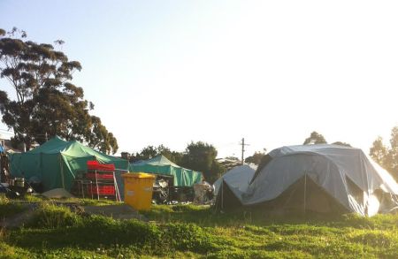 The Redfern Aboriginal Tent Embassy, captured in July 2015. 