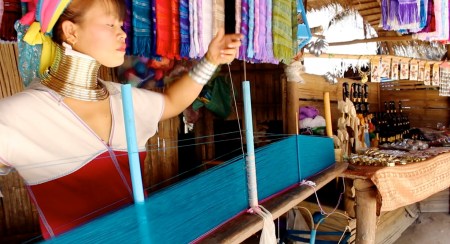 After grabbing lunch at a local joint, Tong took us to visit the Karen Long Neck Hill Tribe. Here, we learned about the various traditions and culture of the tribe.
