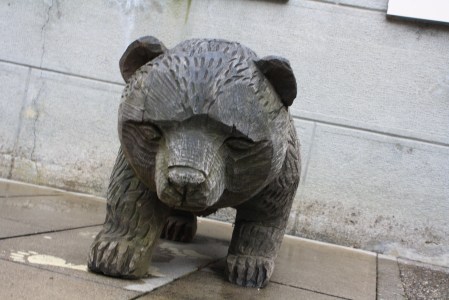 Bears are definitely emblematic of the city. There is even a park to visit bears that roam the grounds.