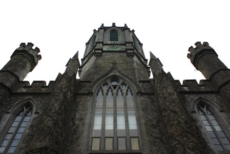  During my first day in Galway, Maddie took me around her campus at NUIG. The campus is located nearby the local cathedral. I'm so used to seeing architecture that is French-inspired that the Irish aesthetic was a stark change.